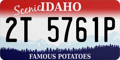 ID license plate 2T5761P