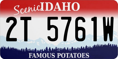 ID license plate 2T5761W