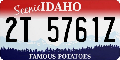 ID license plate 2T5761Z