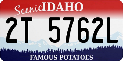ID license plate 2T5762L