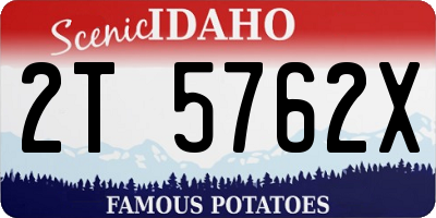 ID license plate 2T5762X
