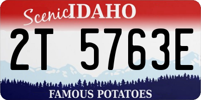 ID license plate 2T5763E