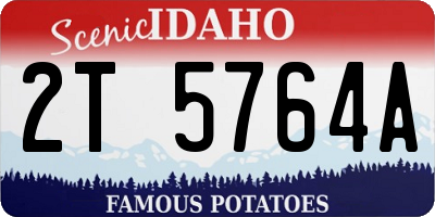 ID license plate 2T5764A