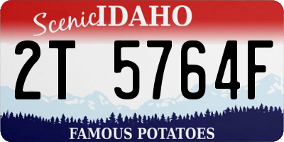 ID license plate 2T5764F
