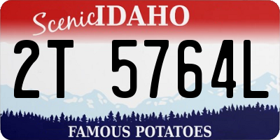 ID license plate 2T5764L