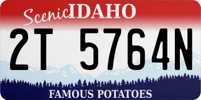 ID license plate 2T5764N