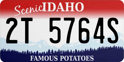 ID license plate 2T5764S