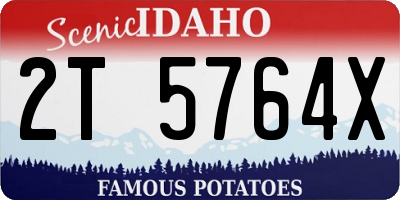 ID license plate 2T5764X