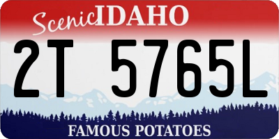 ID license plate 2T5765L