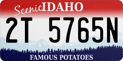 ID license plate 2T5765N