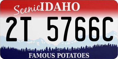 ID license plate 2T5766C