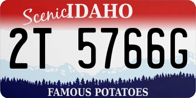 ID license plate 2T5766G