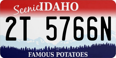 ID license plate 2T5766N