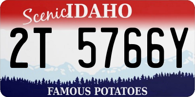 ID license plate 2T5766Y