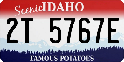 ID license plate 2T5767E