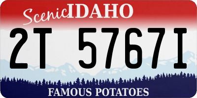 ID license plate 2T5767I