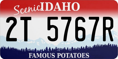 ID license plate 2T5767R