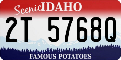 ID license plate 2T5768Q