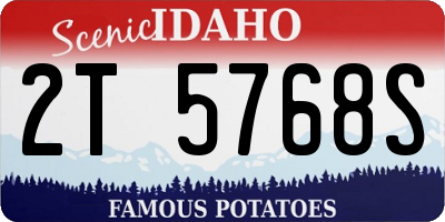 ID license plate 2T5768S
