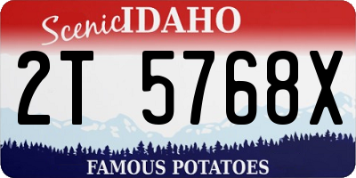 ID license plate 2T5768X