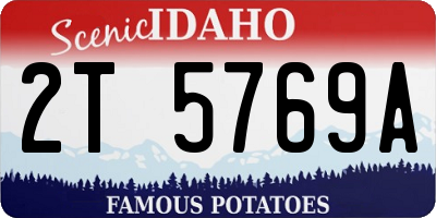ID license plate 2T5769A