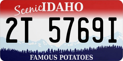 ID license plate 2T5769I