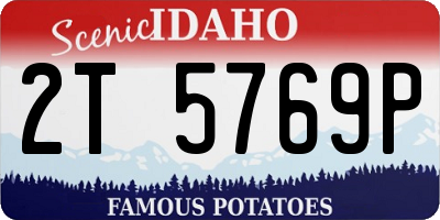 ID license plate 2T5769P