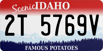 ID license plate 2T5769V