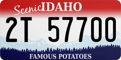 ID license plate 2T5770O
