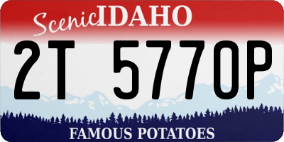 ID license plate 2T5770P