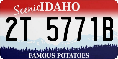 ID license plate 2T5771B