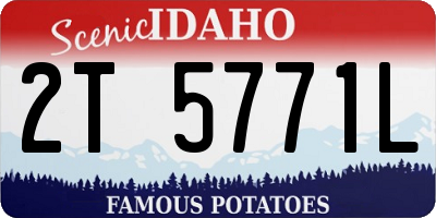 ID license plate 2T5771L