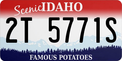 ID license plate 2T5771S