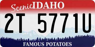 ID license plate 2T5771U