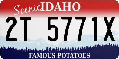 ID license plate 2T5771X