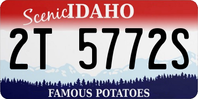 ID license plate 2T5772S