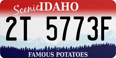 ID license plate 2T5773F