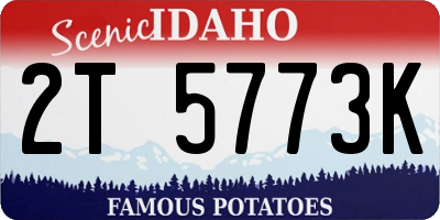 ID license plate 2T5773K