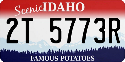 ID license plate 2T5773R