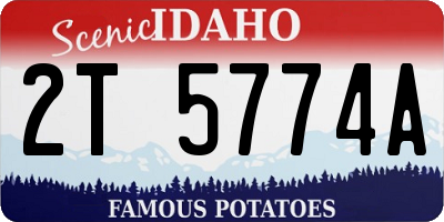 ID license plate 2T5774A