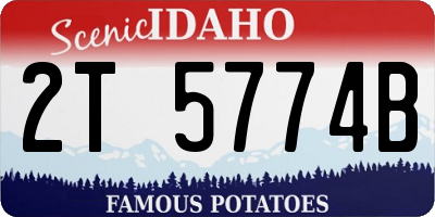 ID license plate 2T5774B