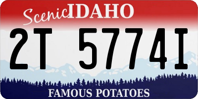 ID license plate 2T5774I