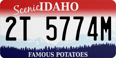 ID license plate 2T5774M