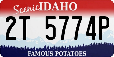 ID license plate 2T5774P