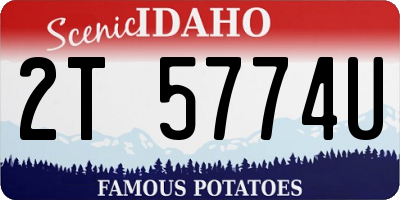 ID license plate 2T5774U