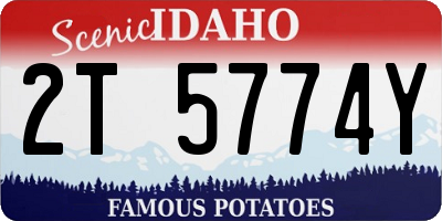ID license plate 2T5774Y