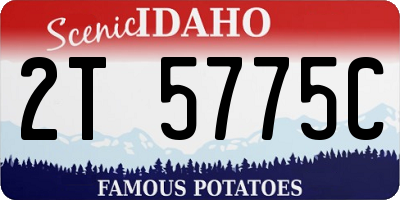ID license plate 2T5775C