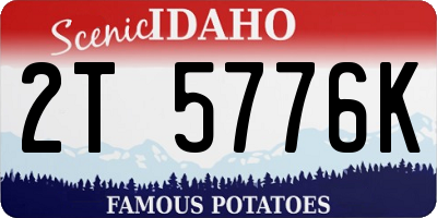 ID license plate 2T5776K