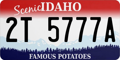 ID license plate 2T5777A