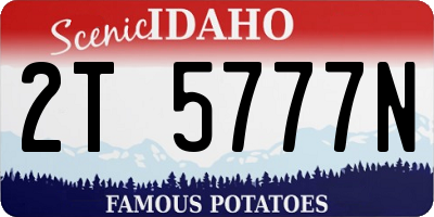 ID license plate 2T5777N